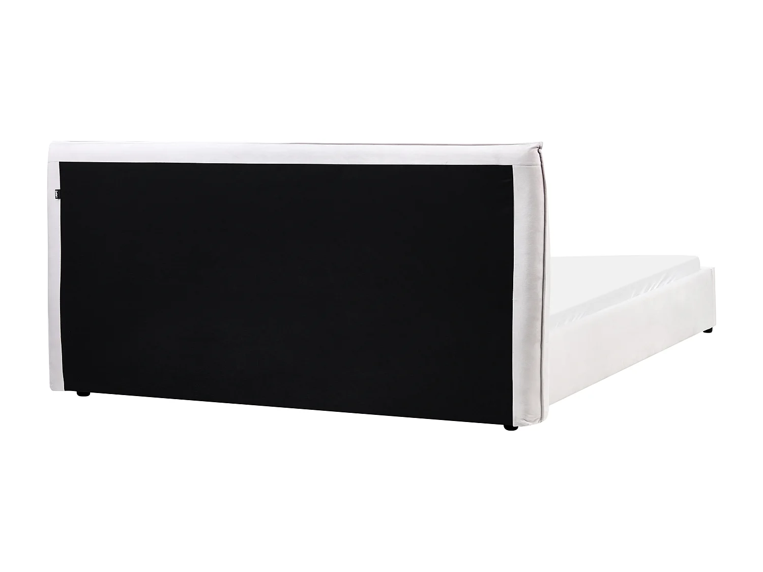 Lit avec sommier Velours LAVAUR 180 x 200 cm Blanc cassé