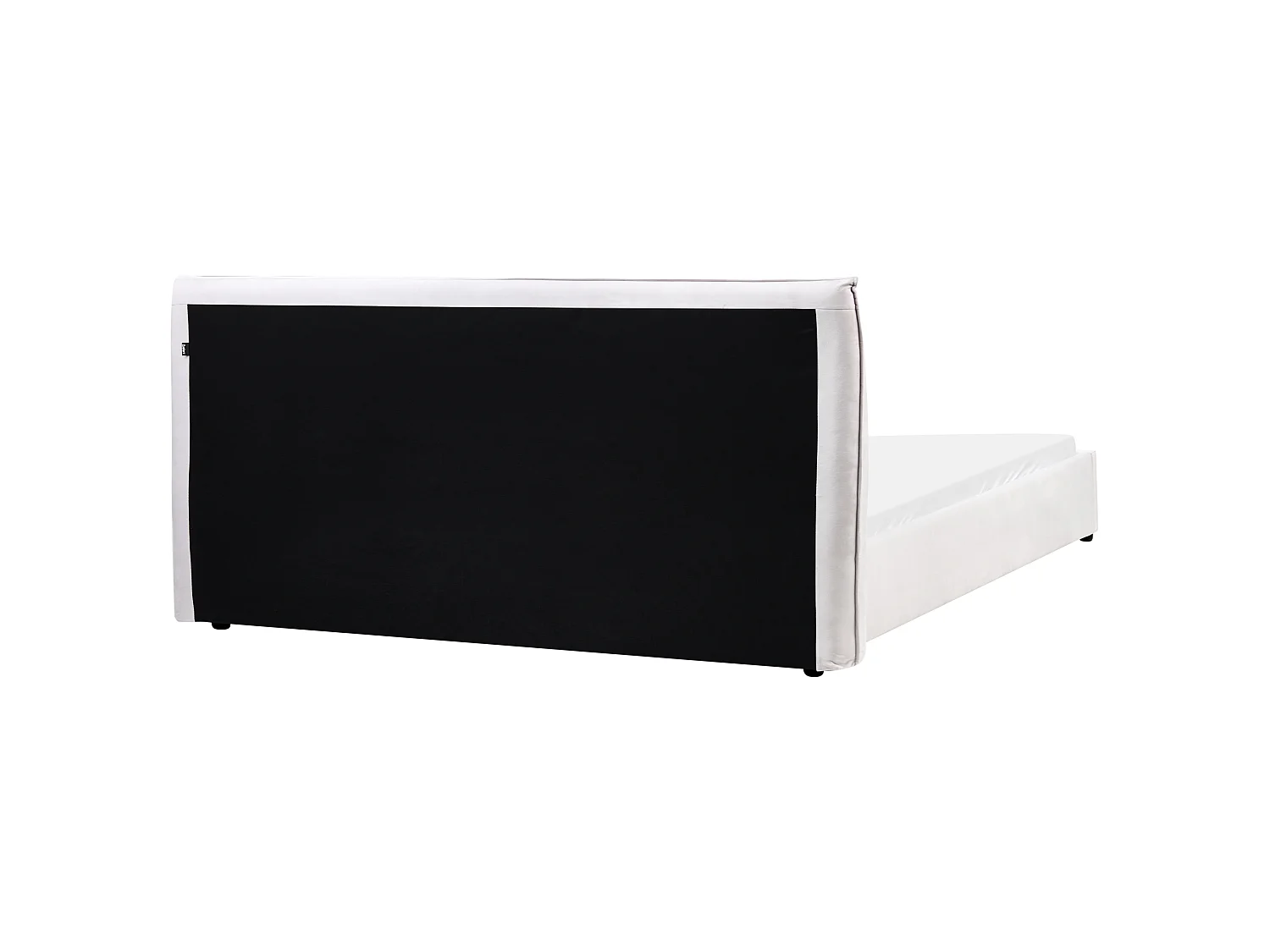 Lit avec sommier Velours LAVAUR 180 x 200 cm Blanc cassé