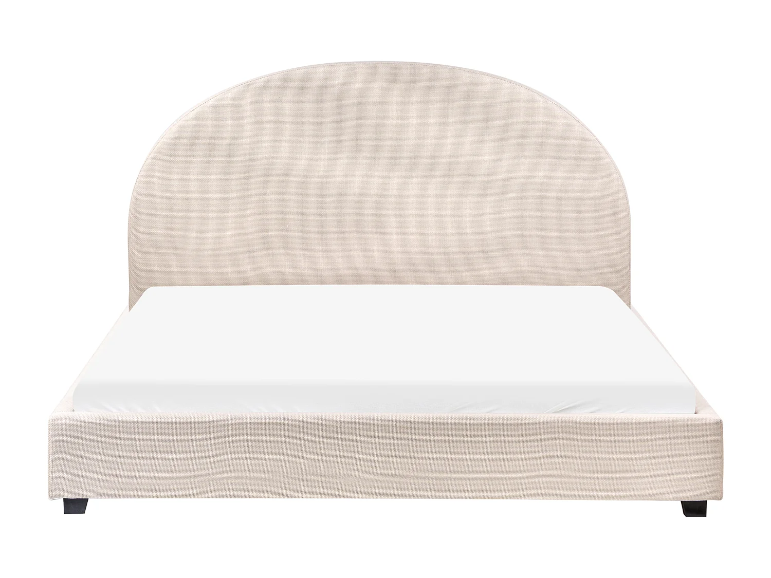 Bett mit Lattenrost Stoff VAUCLUSE 160 x 200 cm Hellbeige