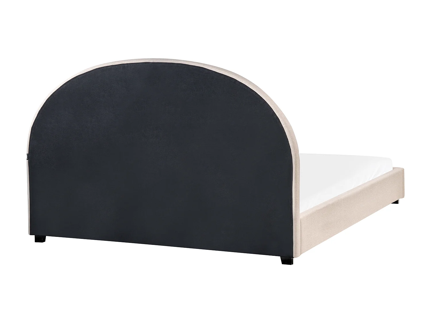 Bett mit Lattenrost Stoff VAUCLUSE 160 x 200 cm Hellbeige