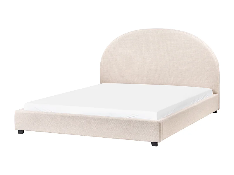 Bed Stof VAUCLUSE 160 x 200 cm Lichtbeige