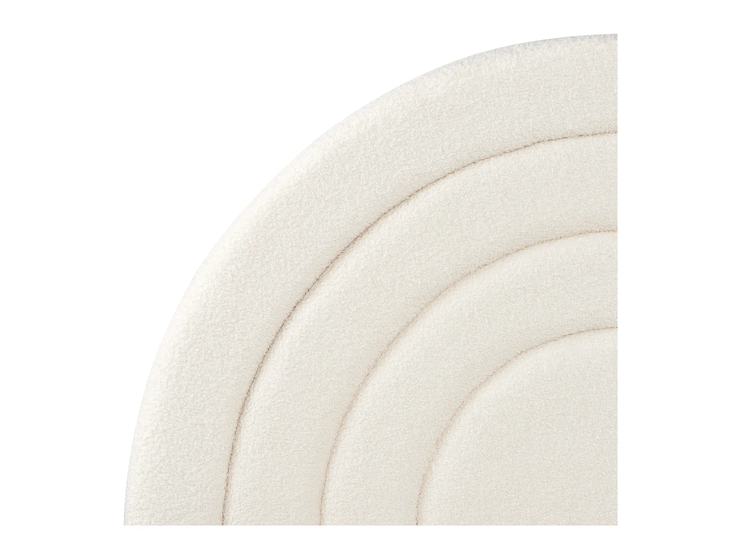 Cama con somier de bouclé blanco crema 90 x 200 cm ANET