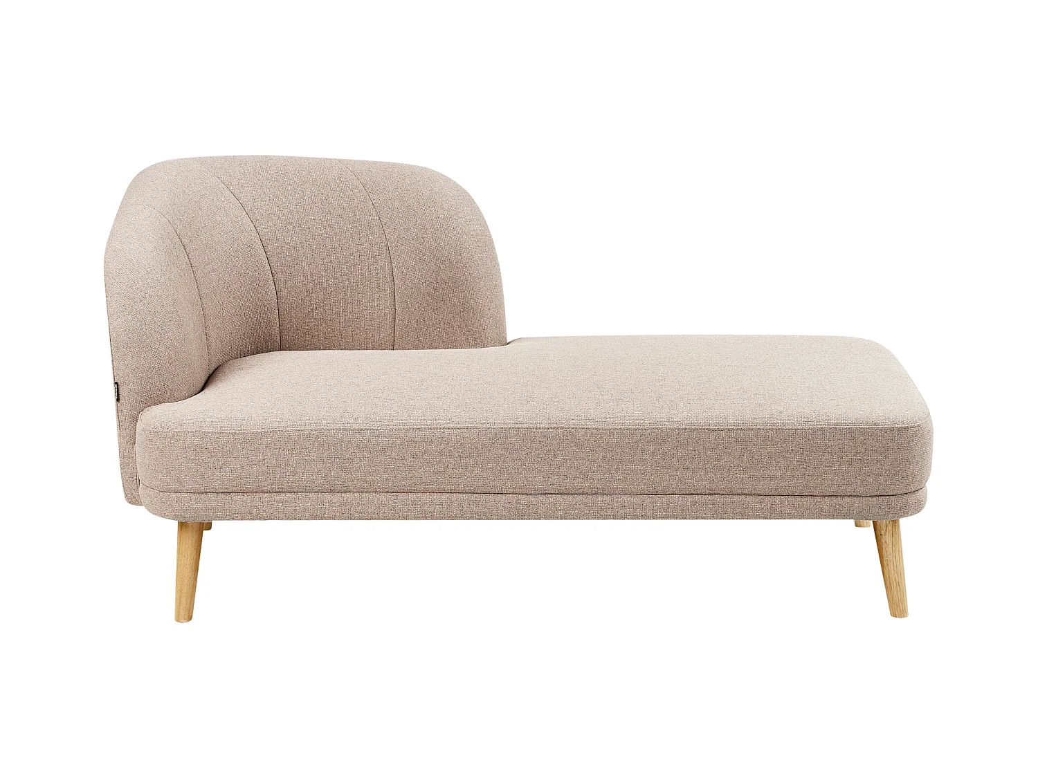 Chaise longue côté droite TANLAY Tissu Marron clair