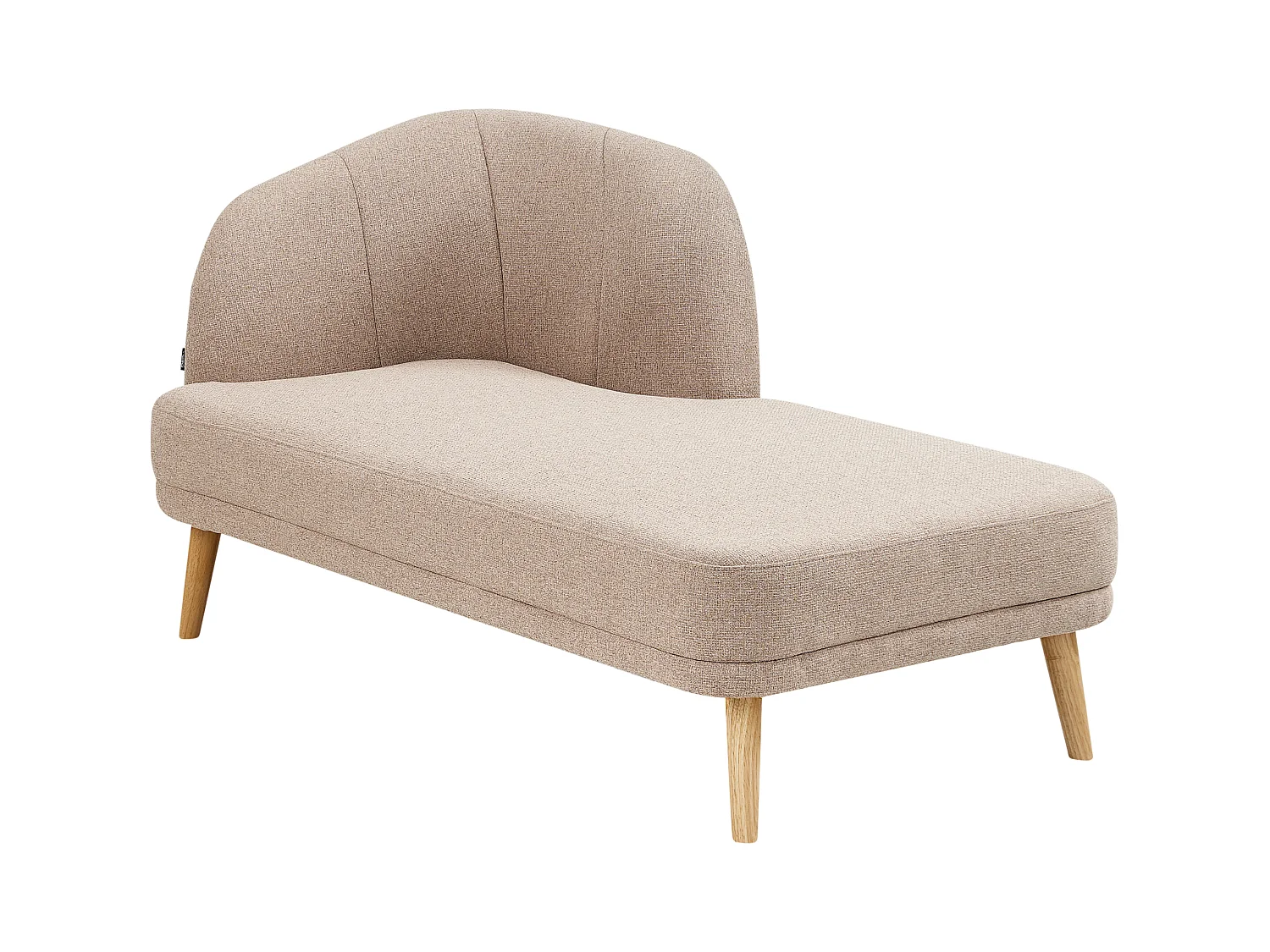 Chaise longue côté droite TANLAY Tissu Marron clair