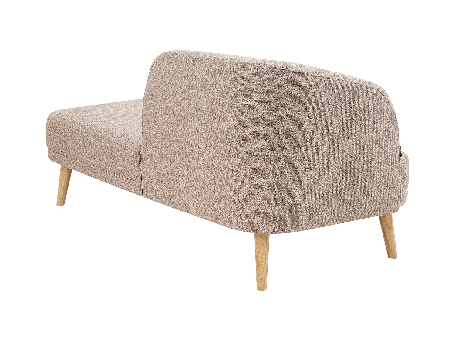 Chaise longue côté droite TANLAY Tissu Marron clair