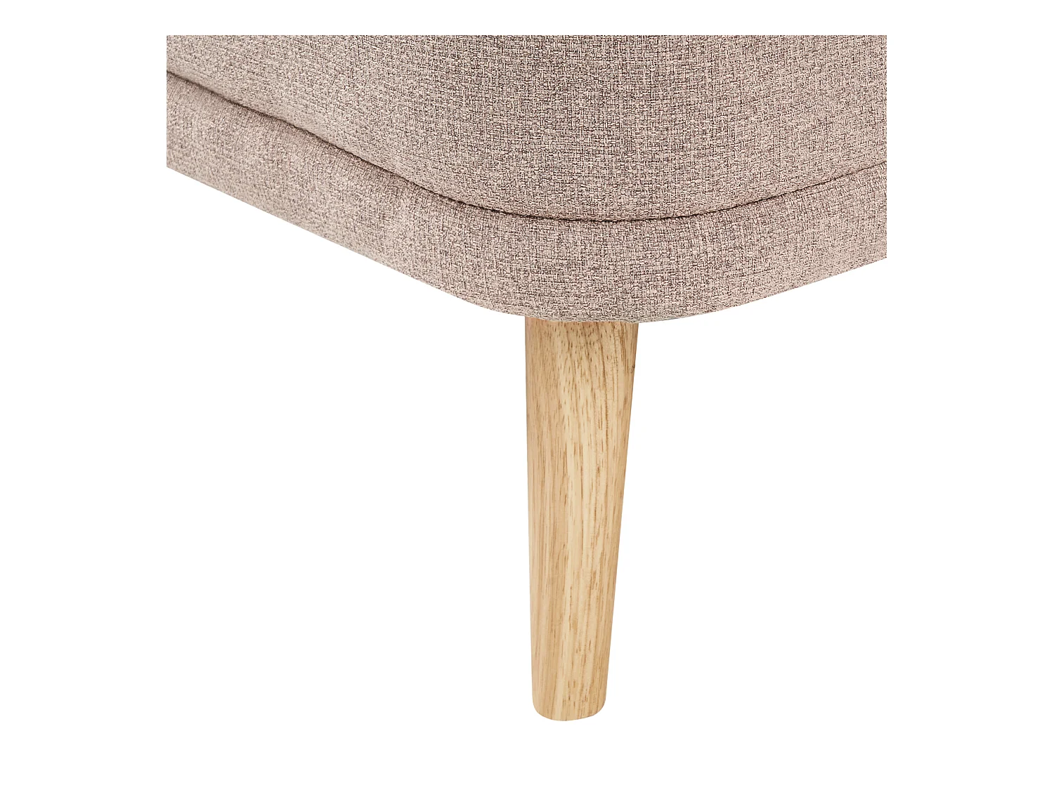 Chaise longue côté droite TANLAY Tissu Marron clair