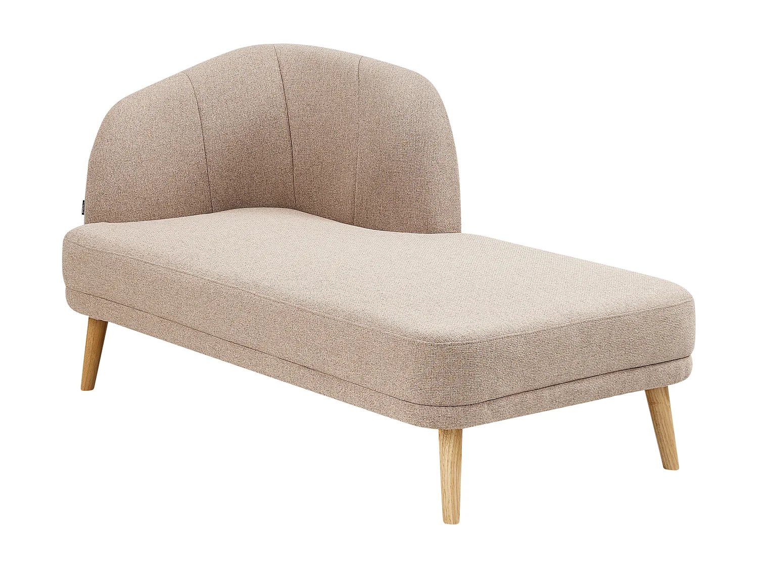 Linksseitige Chaiselounge TANLAY Stoff Hellbraun