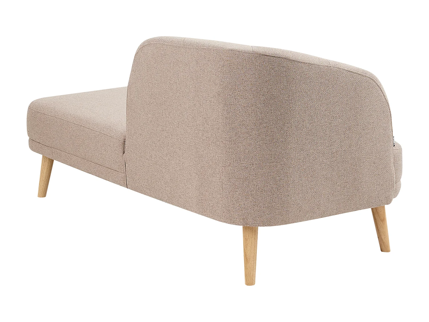 Linksseitige Chaiselounge TANLAY Stoff Hellbraun