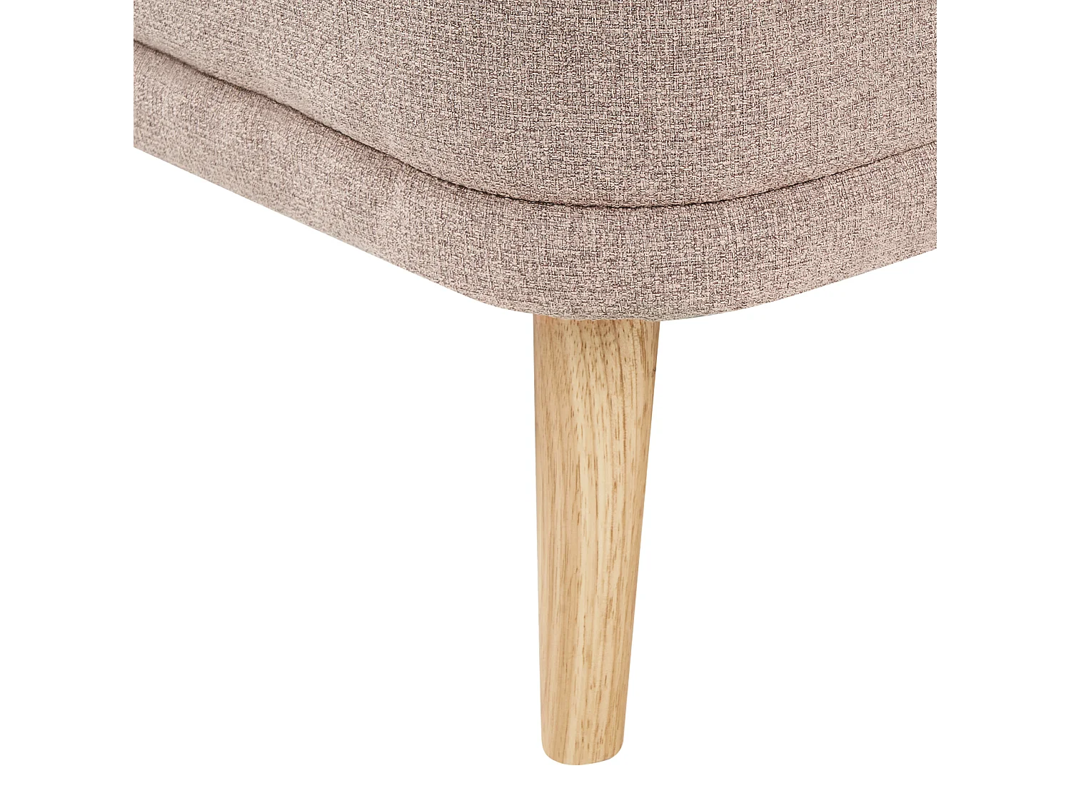 Chaise longue côté droite TANLAY Tissu Marron clair