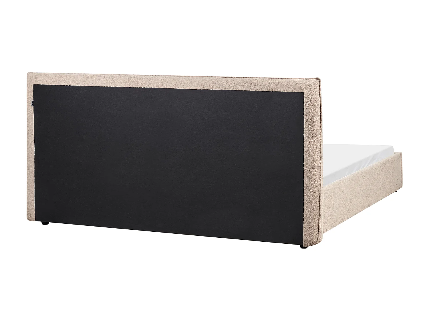 Bett mit Lattenrost Bouclé LAVAUR 180 x 200 cm Taupe