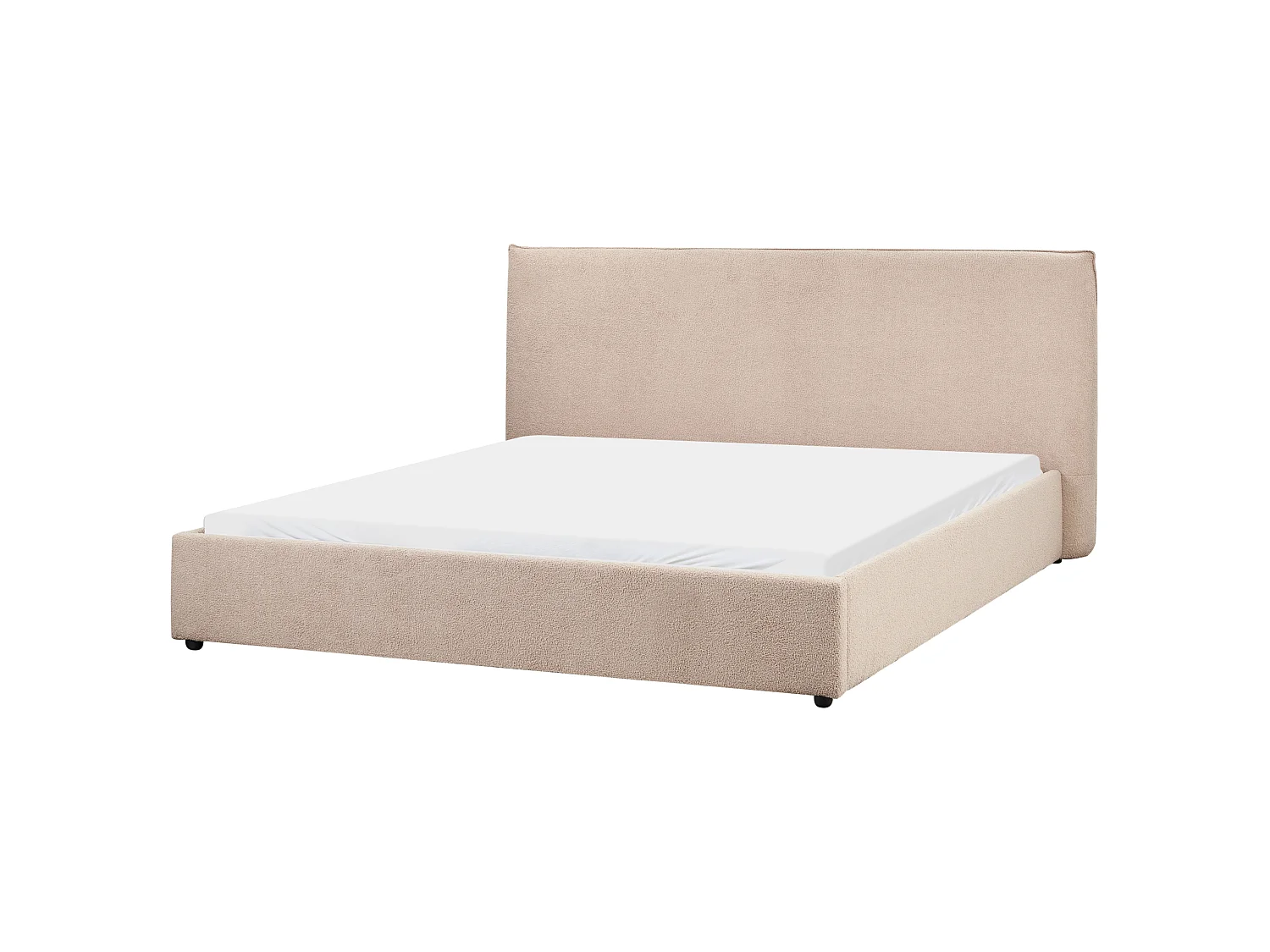 Cama Bouclé LAVAUR 180 x 200 cm Gris pardo
