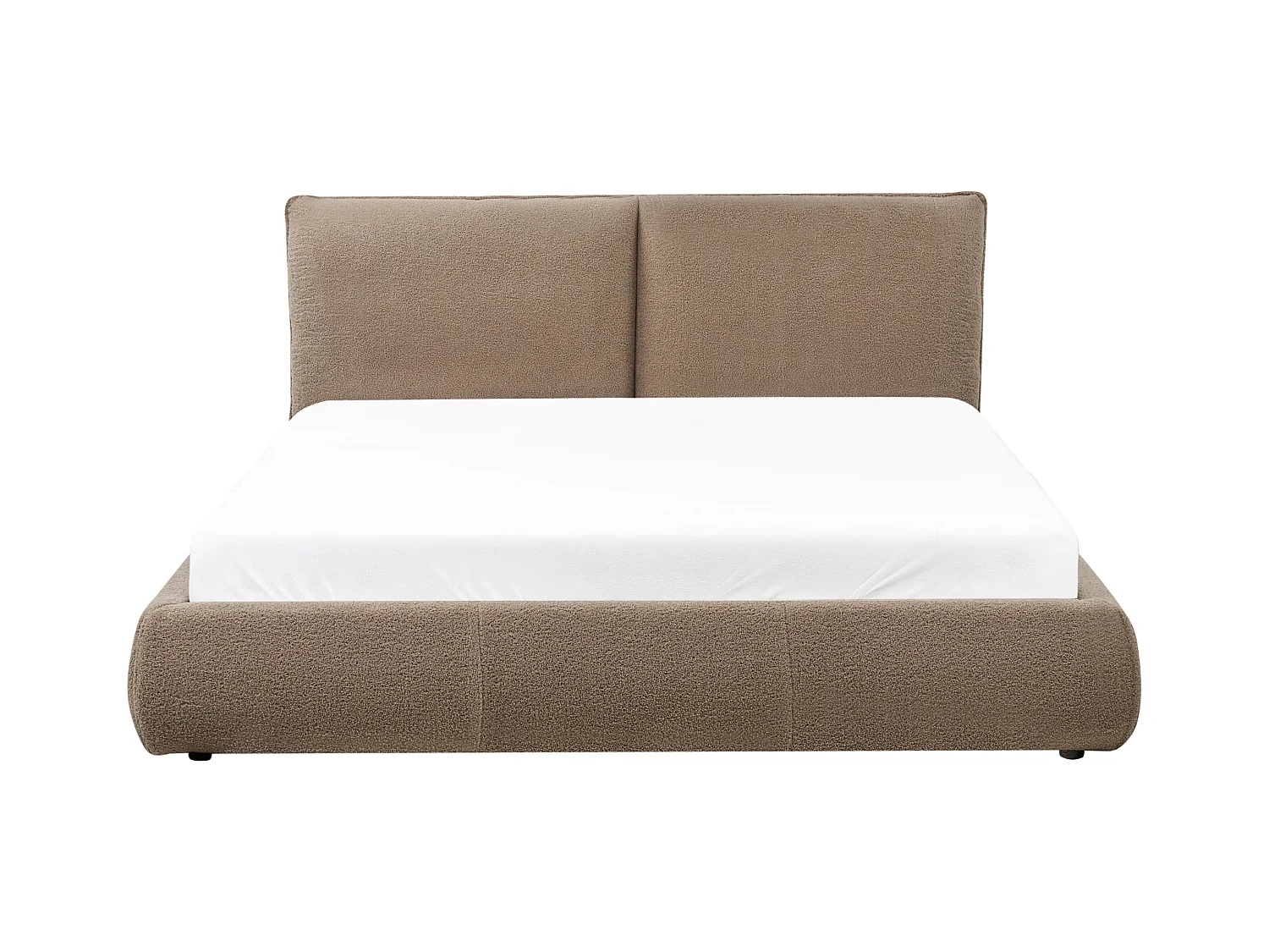 Lit avec sommier Bouclé VINAY 160 x 200 cm Marron