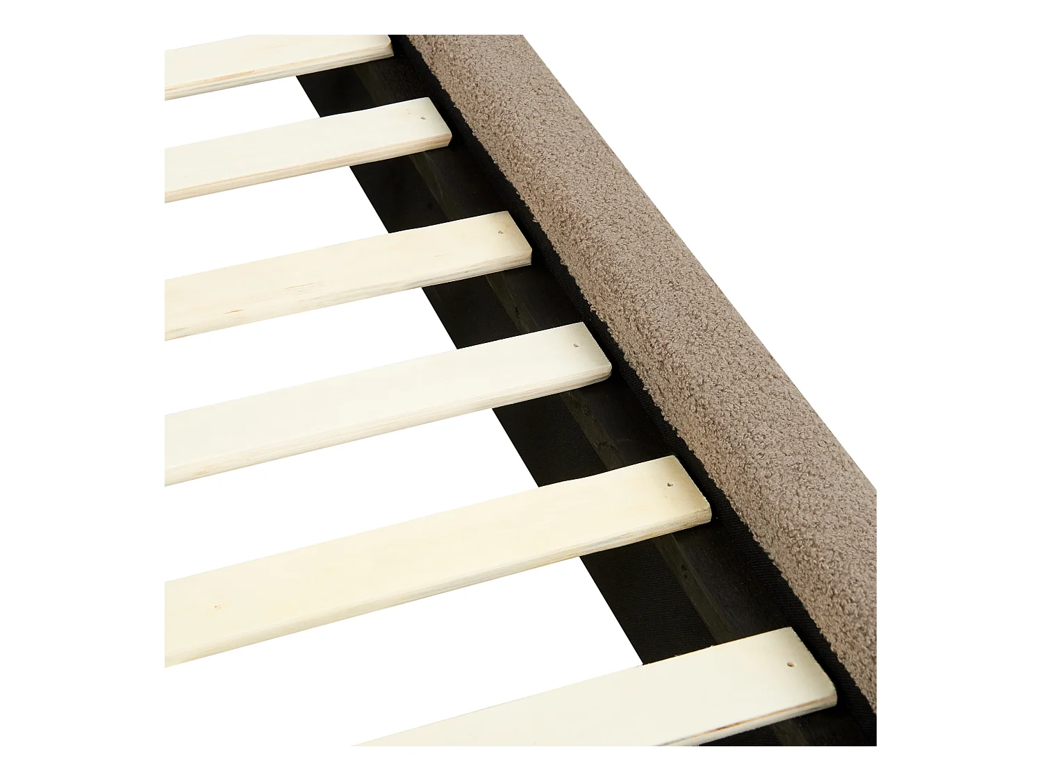 Lit avec sommier Bouclé VINAY 160 x 200 cm Marron