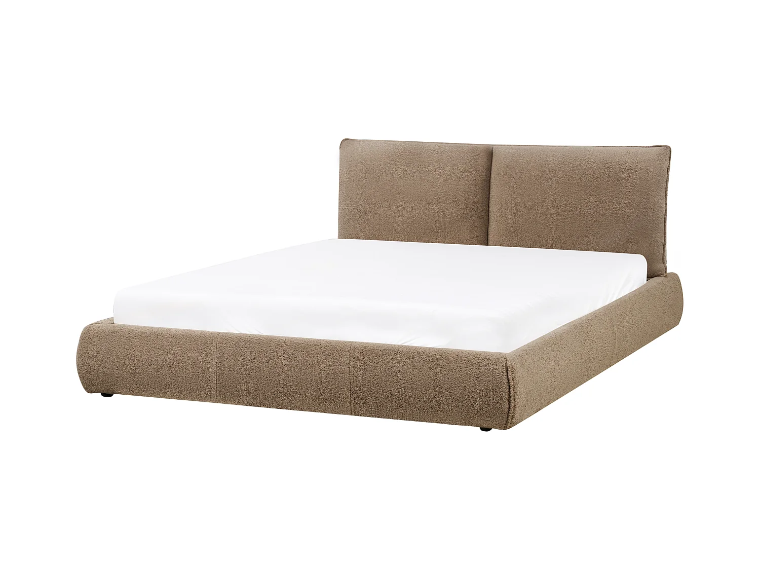 Lit avec sommier Bouclé VINAY 160 x 200 cm Marron