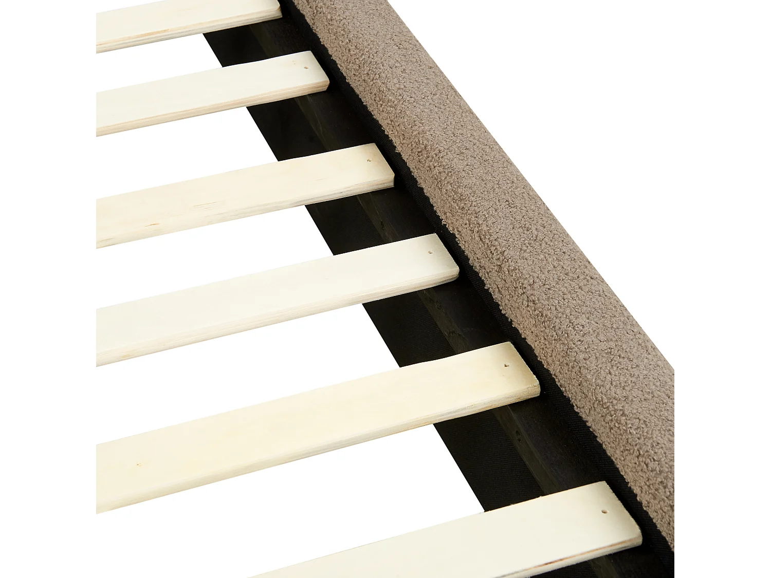 Lit avec sommier Bouclé VINAY 160 x 200 cm Marron