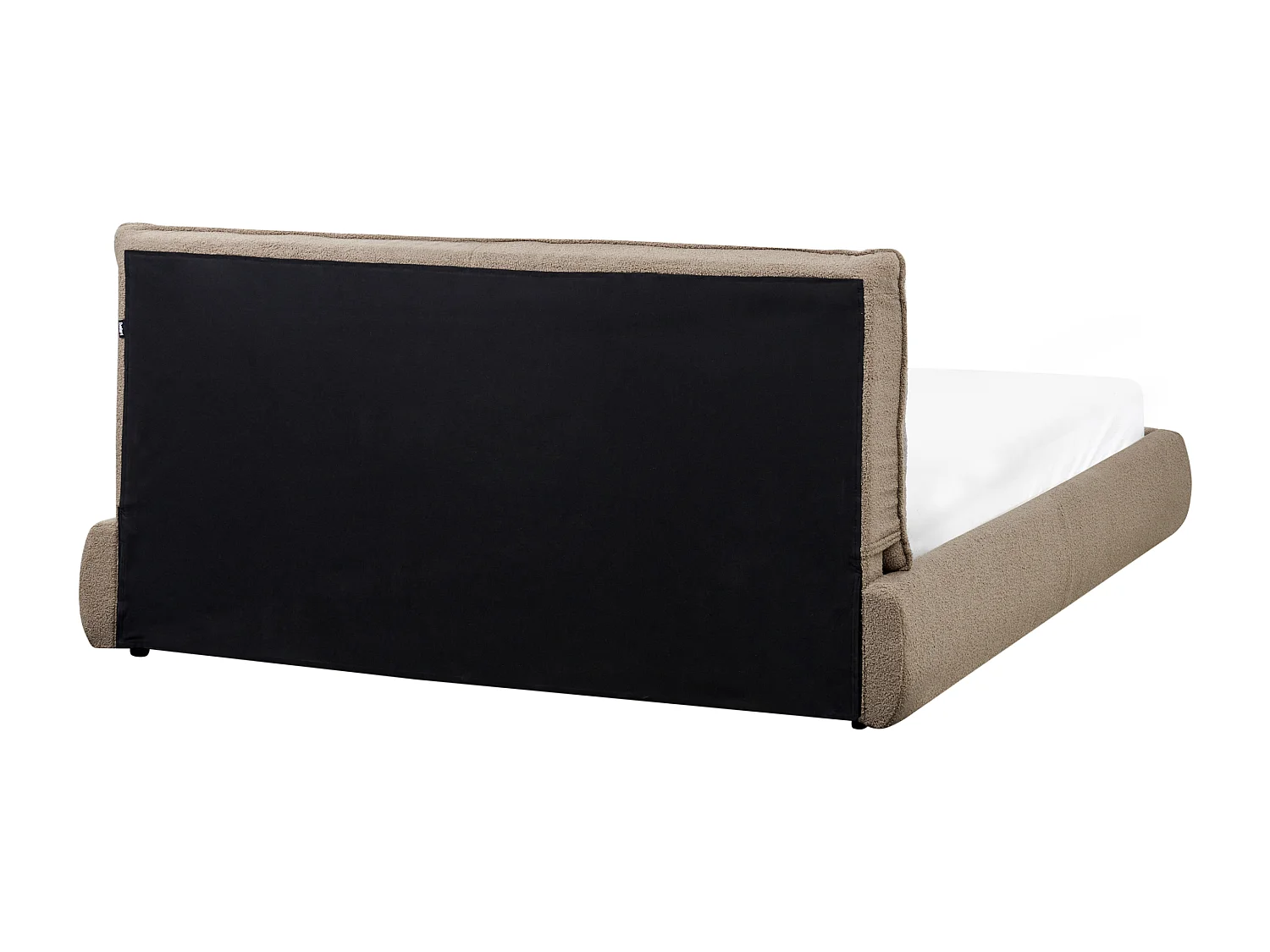 Letto Bouclé VINAY 160 x 200 cm Marrone