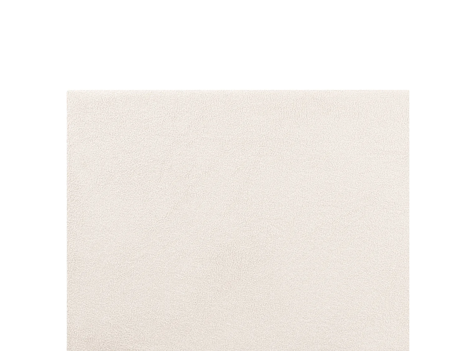 Bett mit Lattenrost Bouclé ALBI 160 x 200 cm Cremeweiss