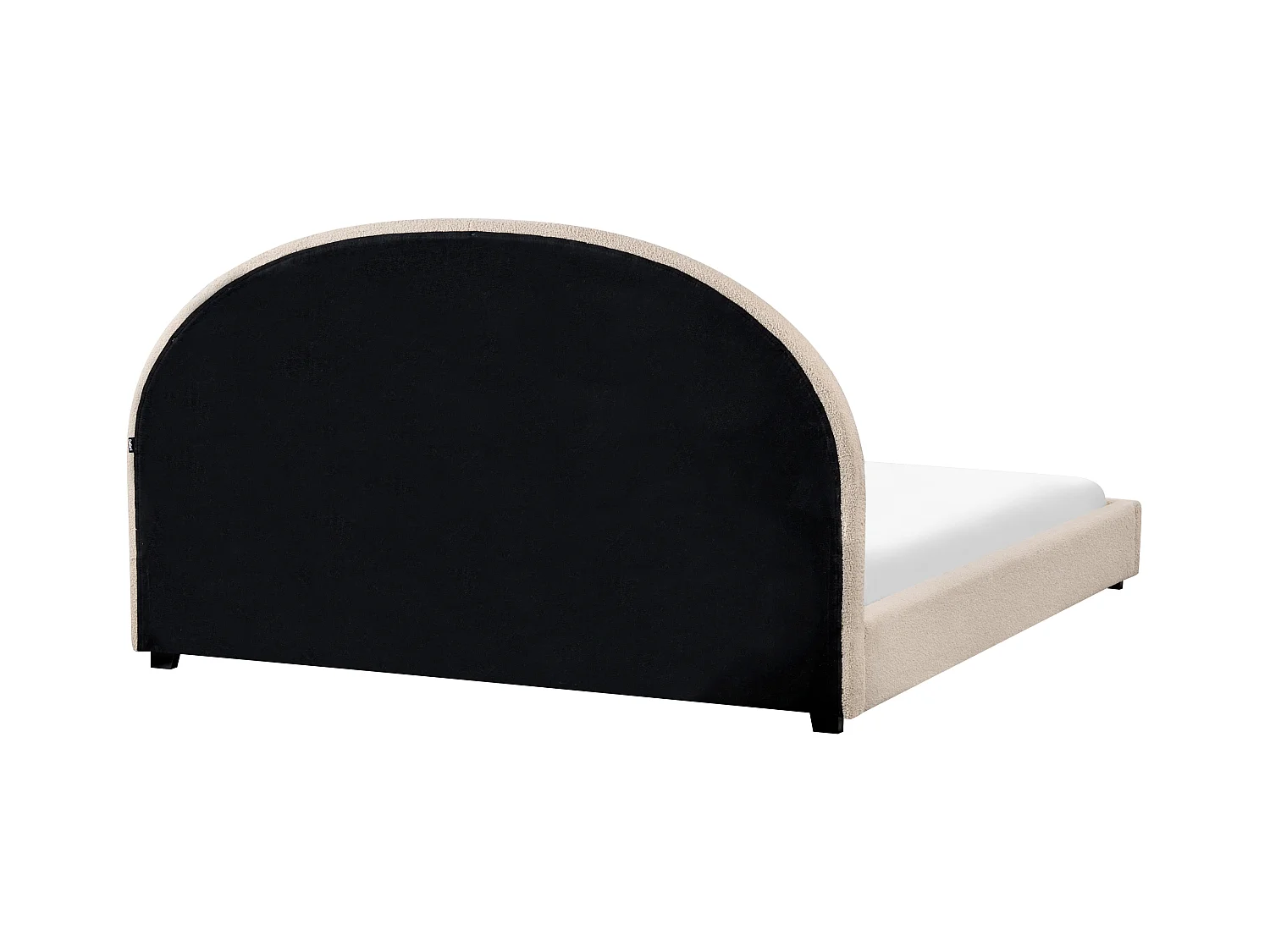 Bett mit Lattenrost Bouclé VAUCLUSE 180 x 200 cm Beige