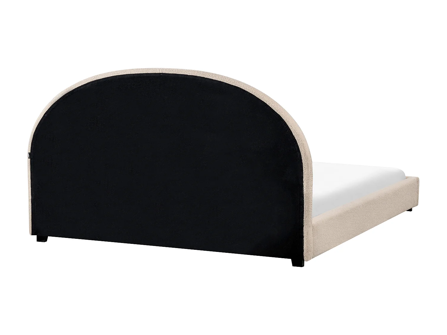 Bett mit Lattenrost Bouclé VAUCLUSE 180 x 200 cm Beige