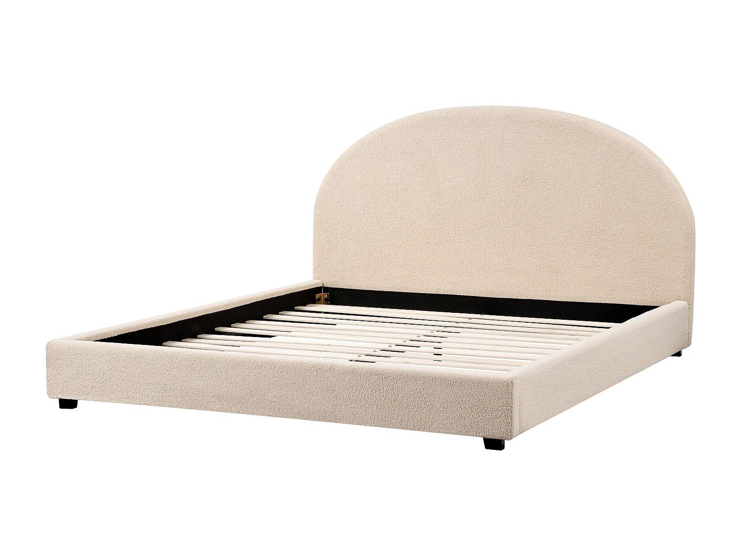 Bed Bouclé VAUCLUSE 180 x 200 cm Beige