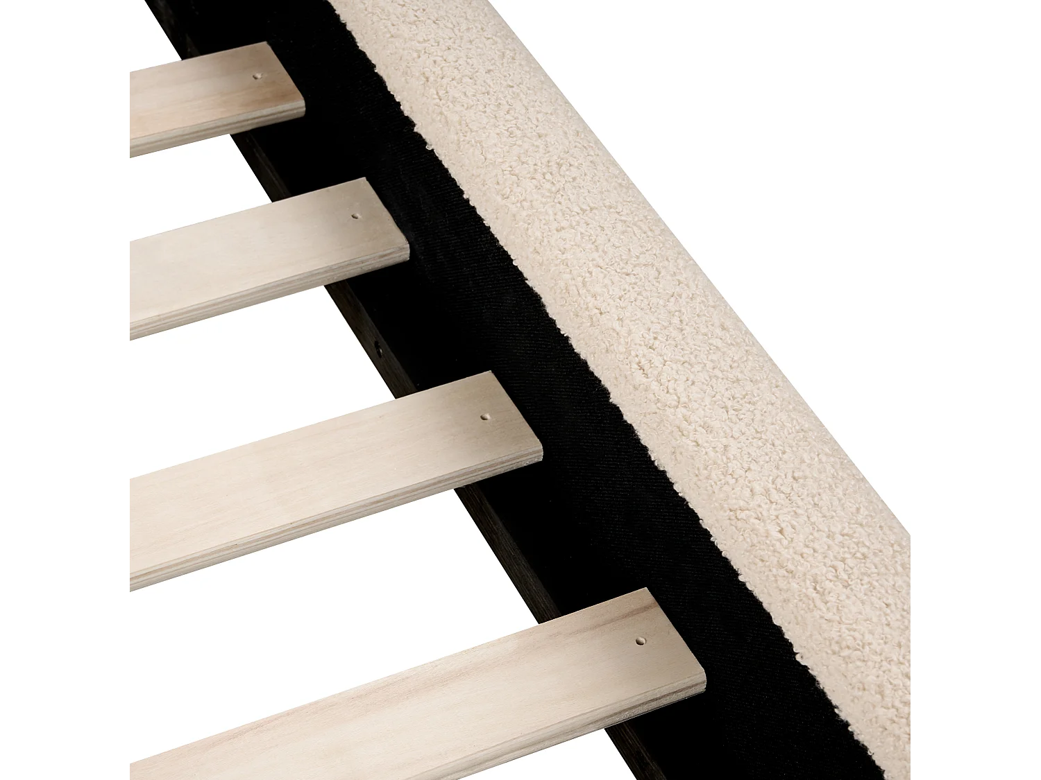 Bed Bouclé VAUCLUSE 180 x 200 cm Beige