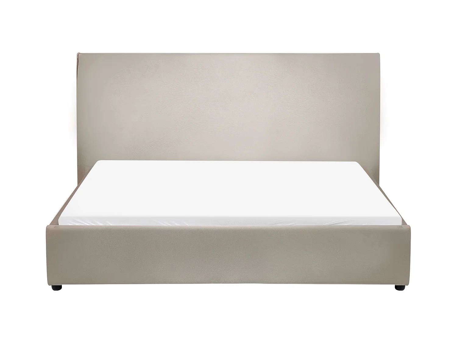 Lit avec sommier Velours LAVAUR 160 x 200 cm Taupe