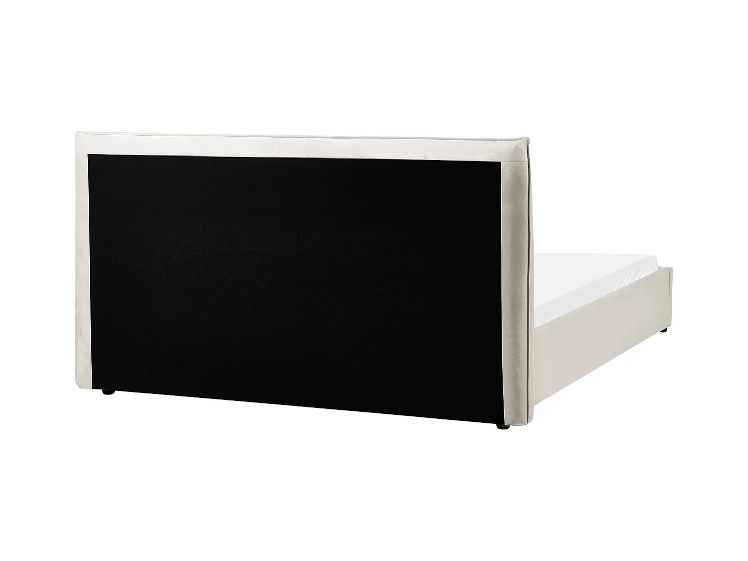 Lit avec sommier Velours LAVAUR 160 x 200 cm Taupe