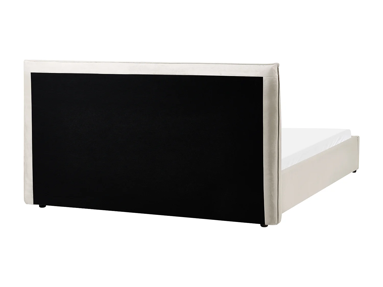 Lit avec sommier Velours LAVAUR 160 x 200 cm Taupe