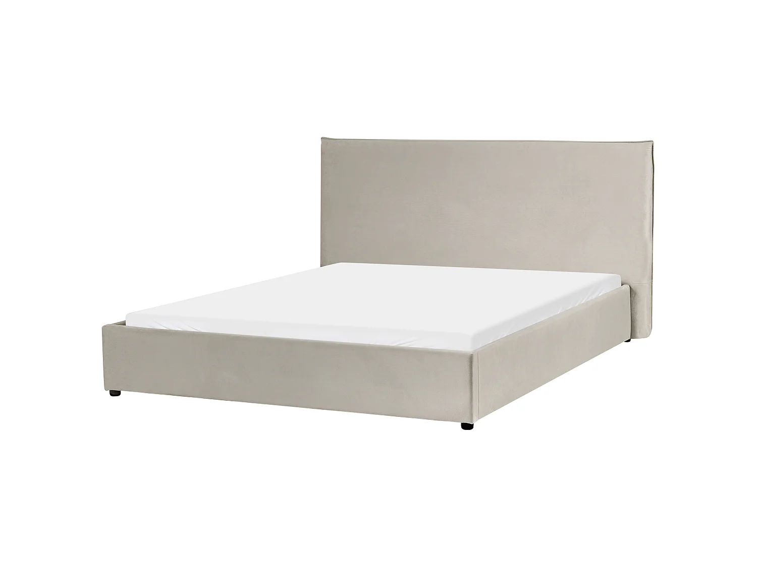Letto Velluto LAVAUR 160 x 200 cm Tortora