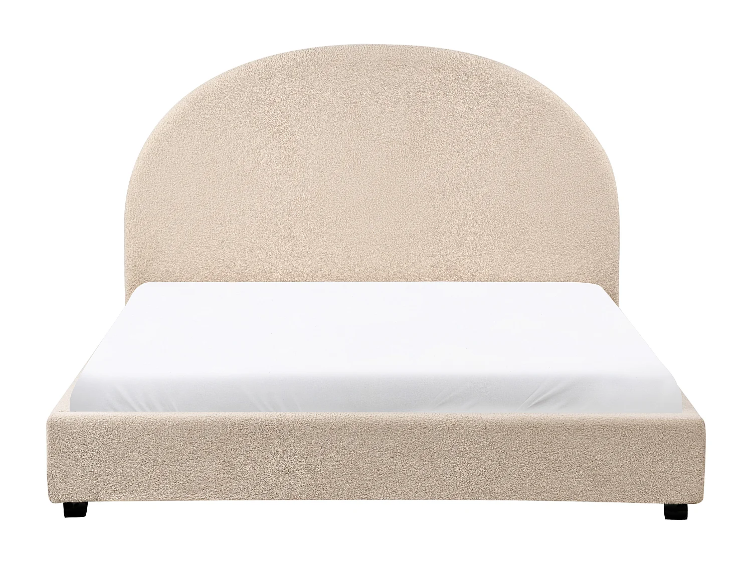 Lit avec sommier Bouclé VAUCLUSE 140 x 200 cm Beige