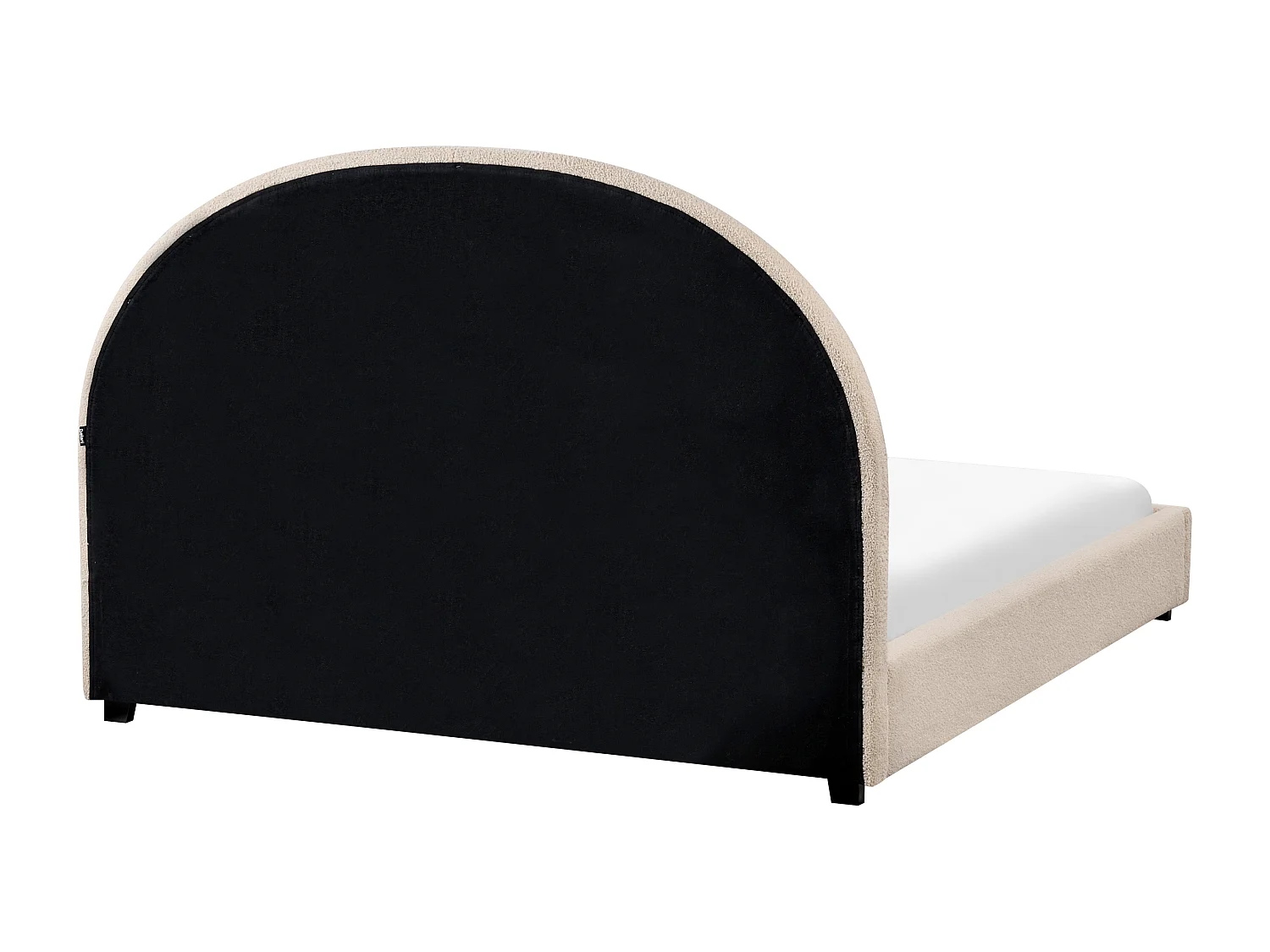 Lit avec sommier Bouclé VAUCLUSE 140 x 200 cm Beige