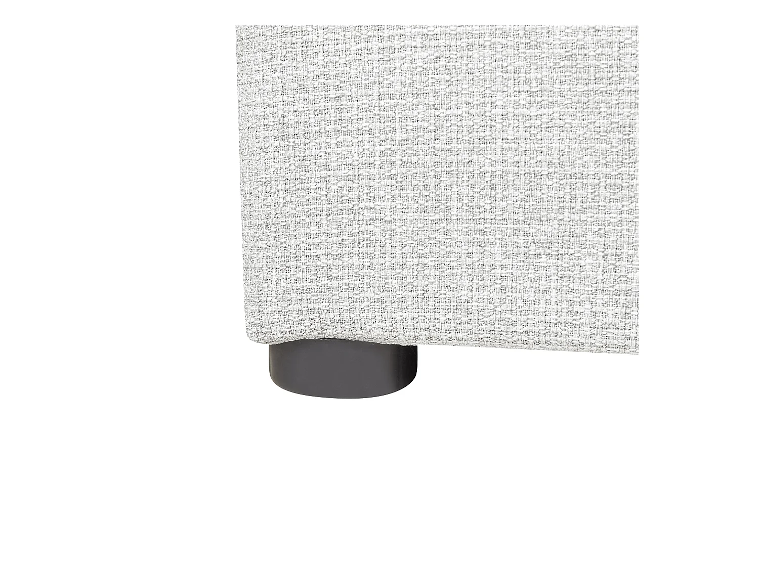 Lit ottoman sans tête de lit Tissu DINAN 90 x 200 cm Gris clair