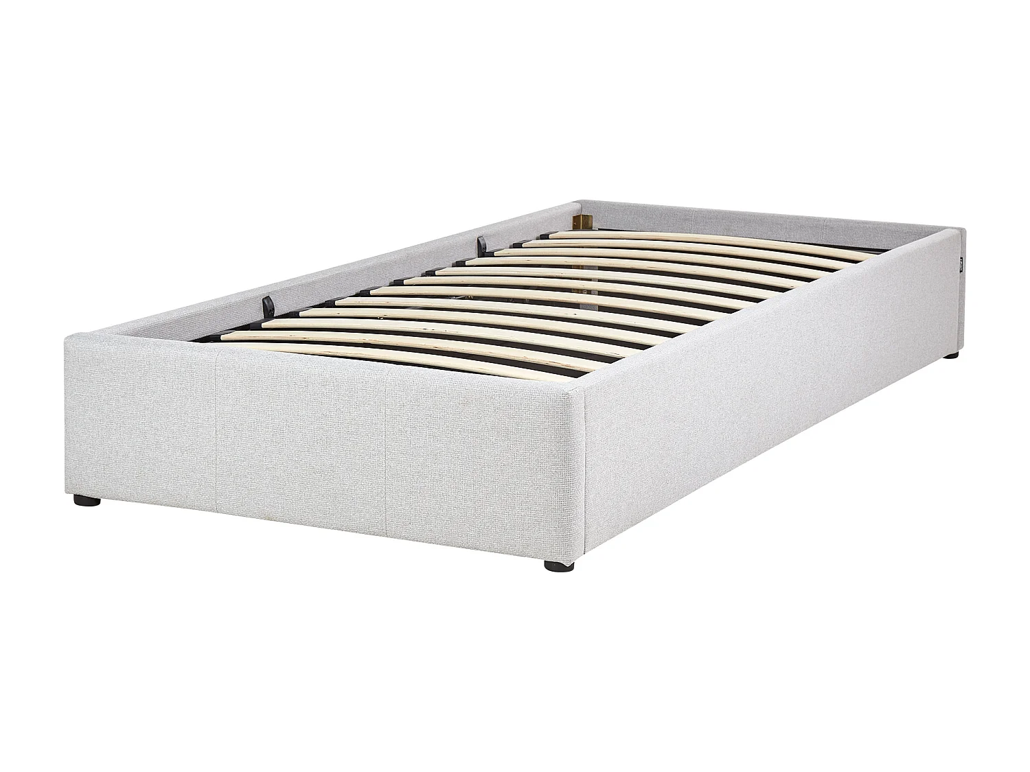 Lit simple 90 x 200 cm gris clair DINAN