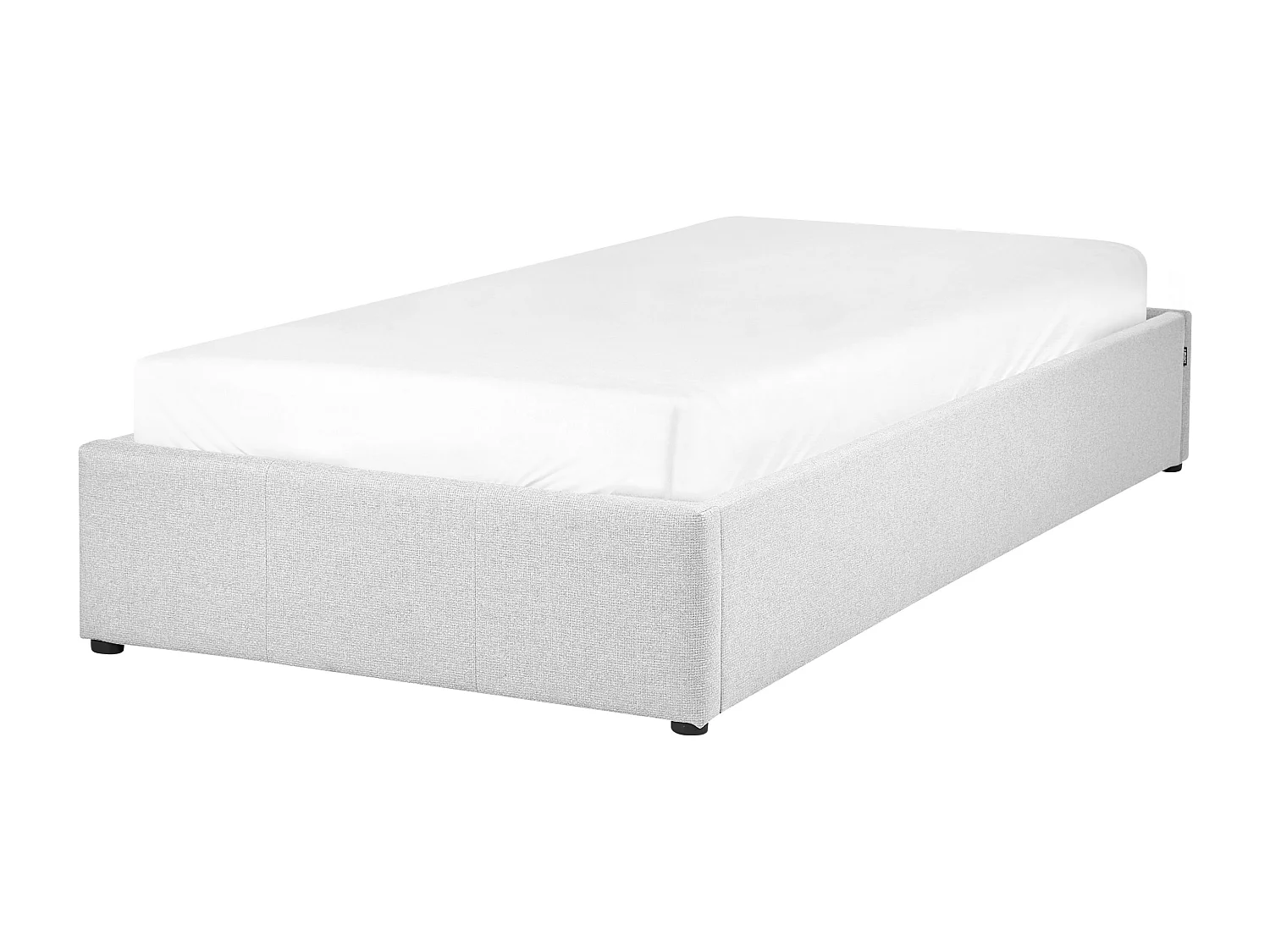 Lit simple 90 x 200 cm gris clair DINAN