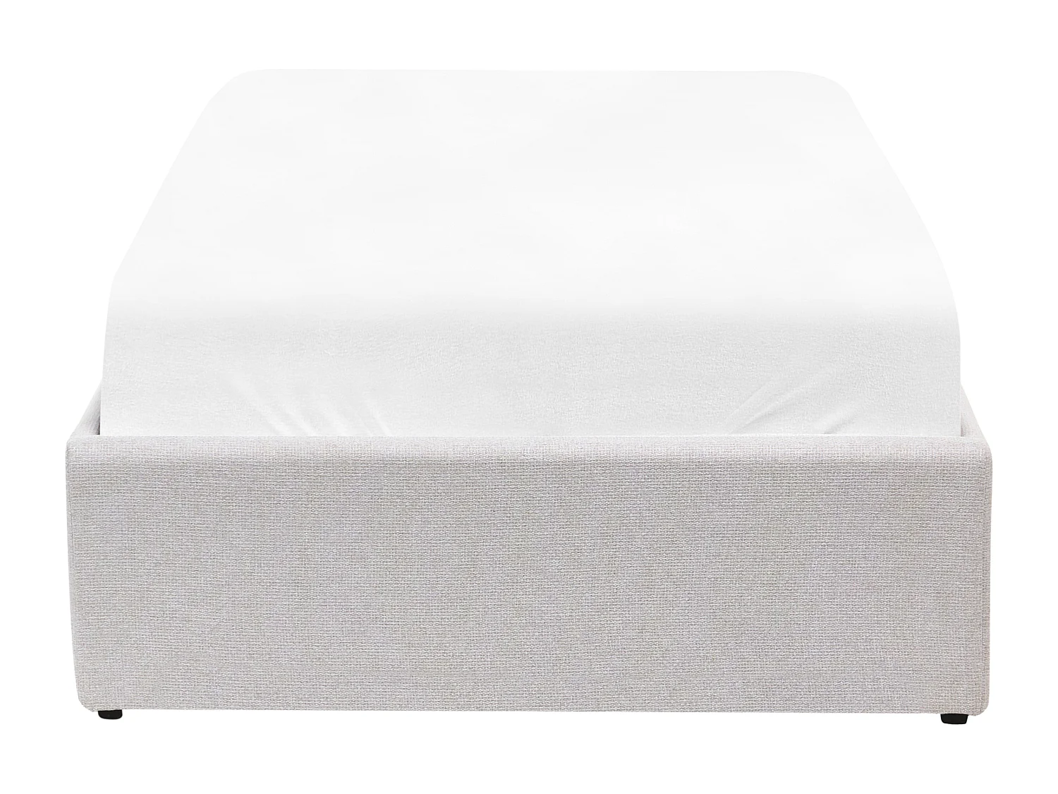 Lit simple 90 x 200 cm gris clair DINAN