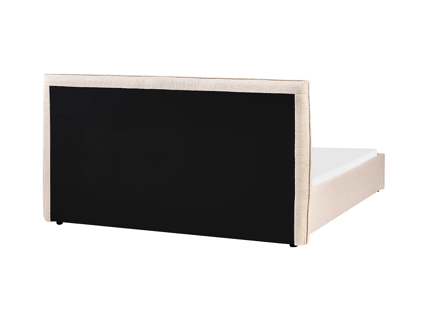 Lit avec sommier Bouclé LAVAUR 160 x 200 cm Beige