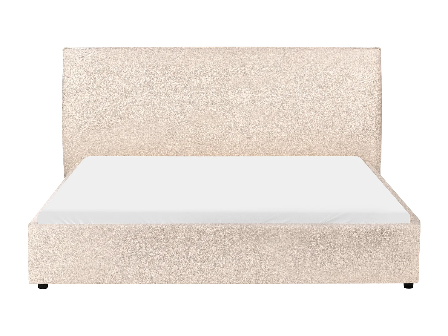 Bett mit Lattenrost Bouclé LAVAUR 160 x 200 cm Beige