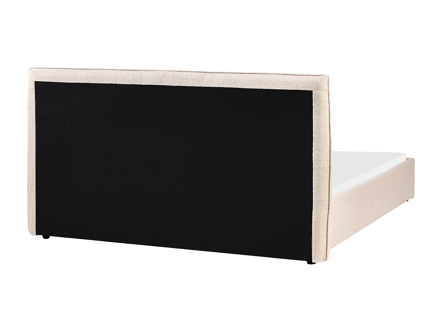 Bett mit Lattenrost Bouclé LAVAUR 160 x 200 cm Beige