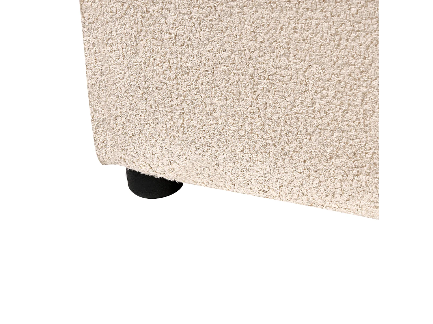 Lit avec sommier Bouclé LAVAUR 160 x 200 cm Beige