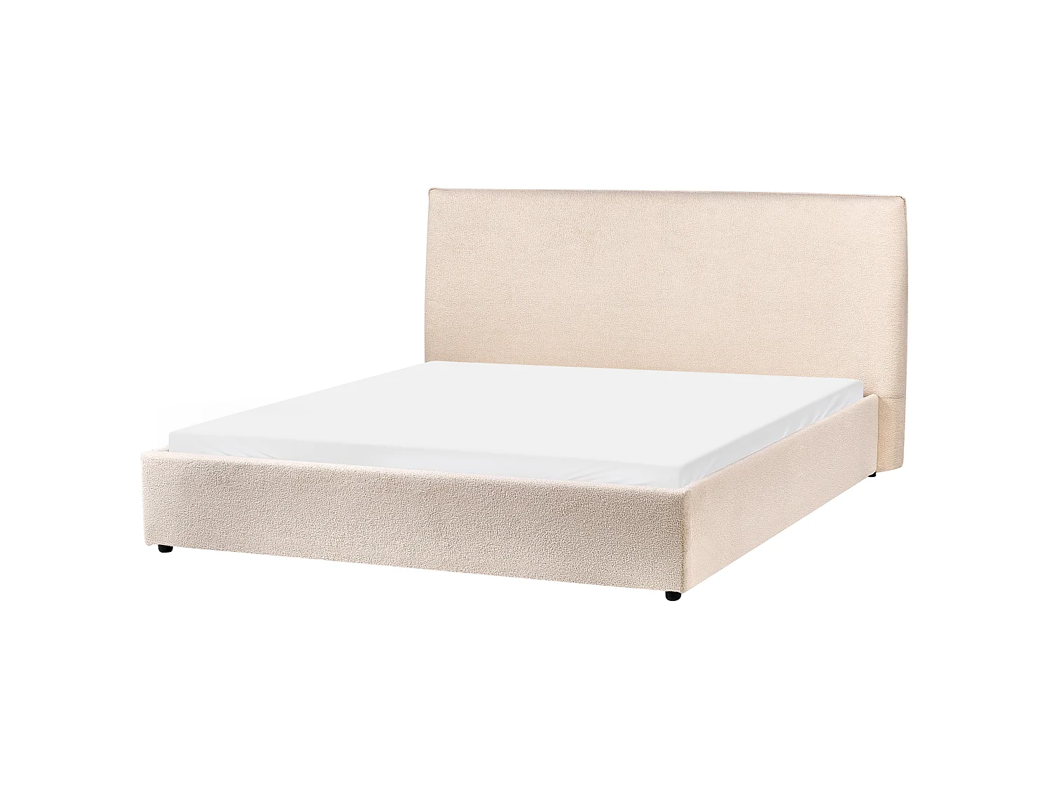 Cama Bouclé LAVAUR 160 x 200 cm Beige
