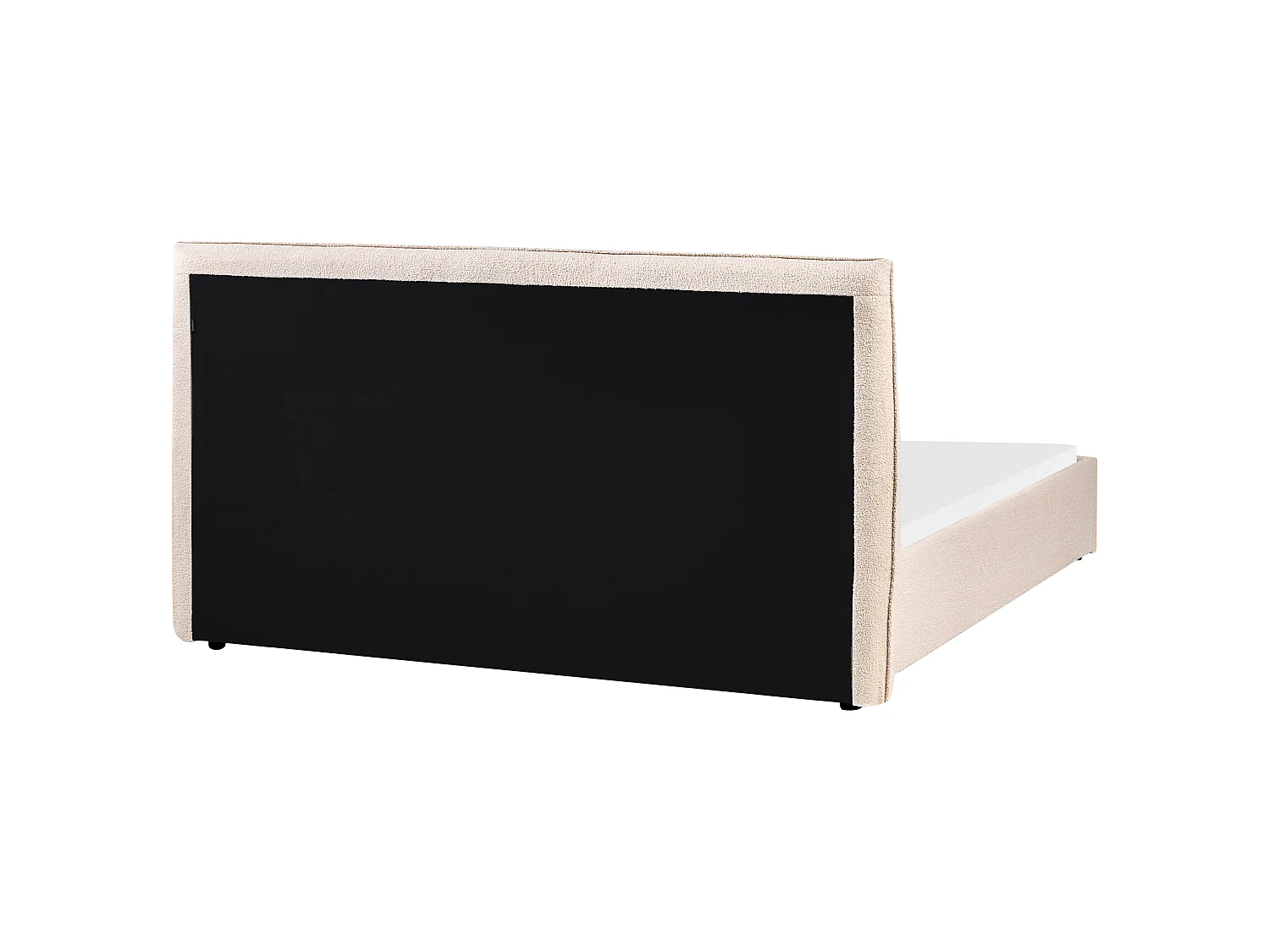 Cama Bouclé LAVAUR 160 x 200 cm Beige