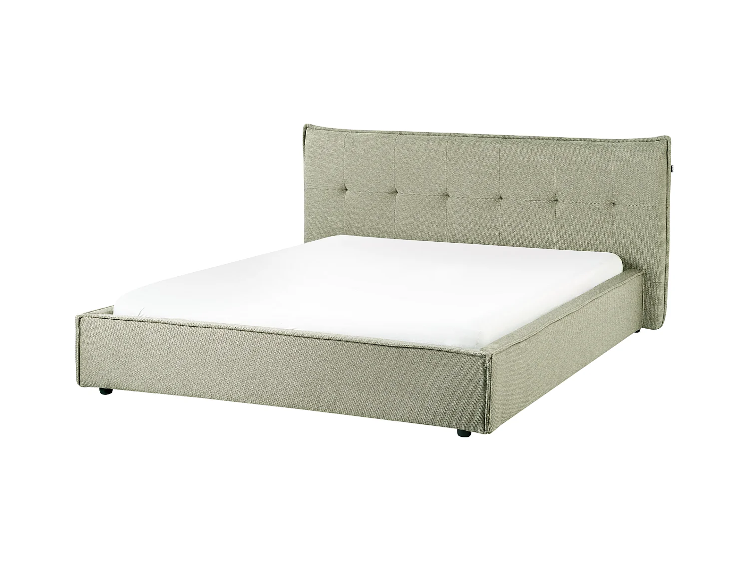 Lit avec sommier Lin synthétique LESTRE 160 x 200 cm Vert