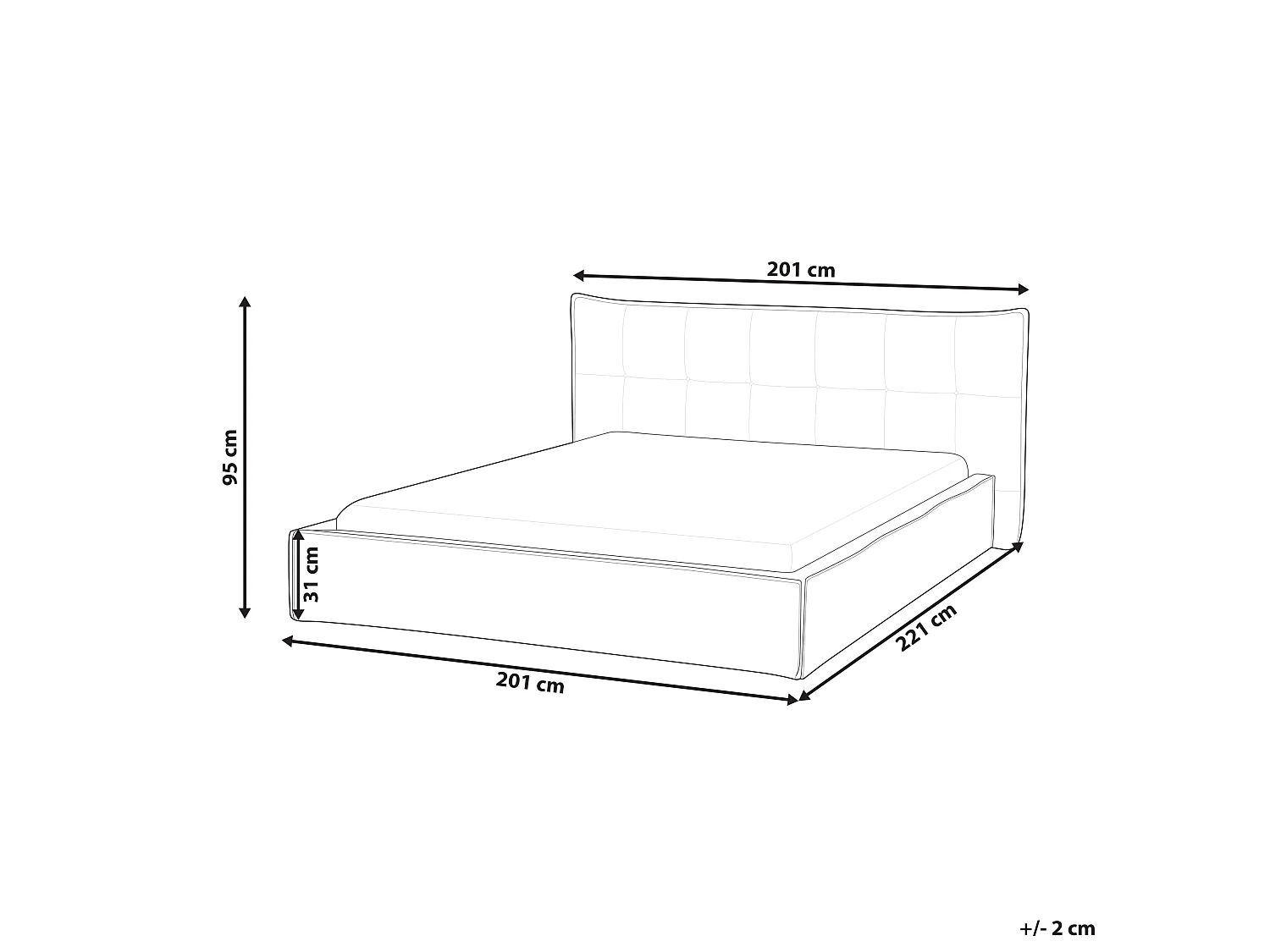 Lit avec sommier Lin synthétique LESTRE 160 x 200 cm Vert