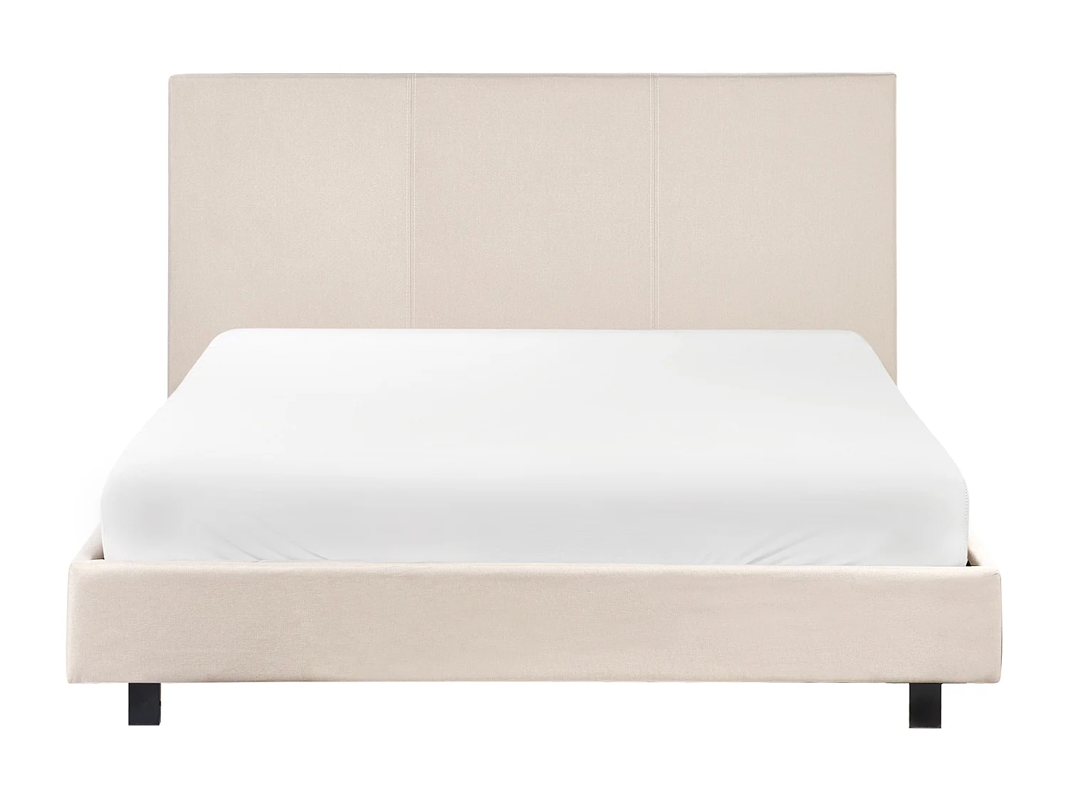 Bett mit Lattenrost Stoff ALBI 140 x 200 cm Beige