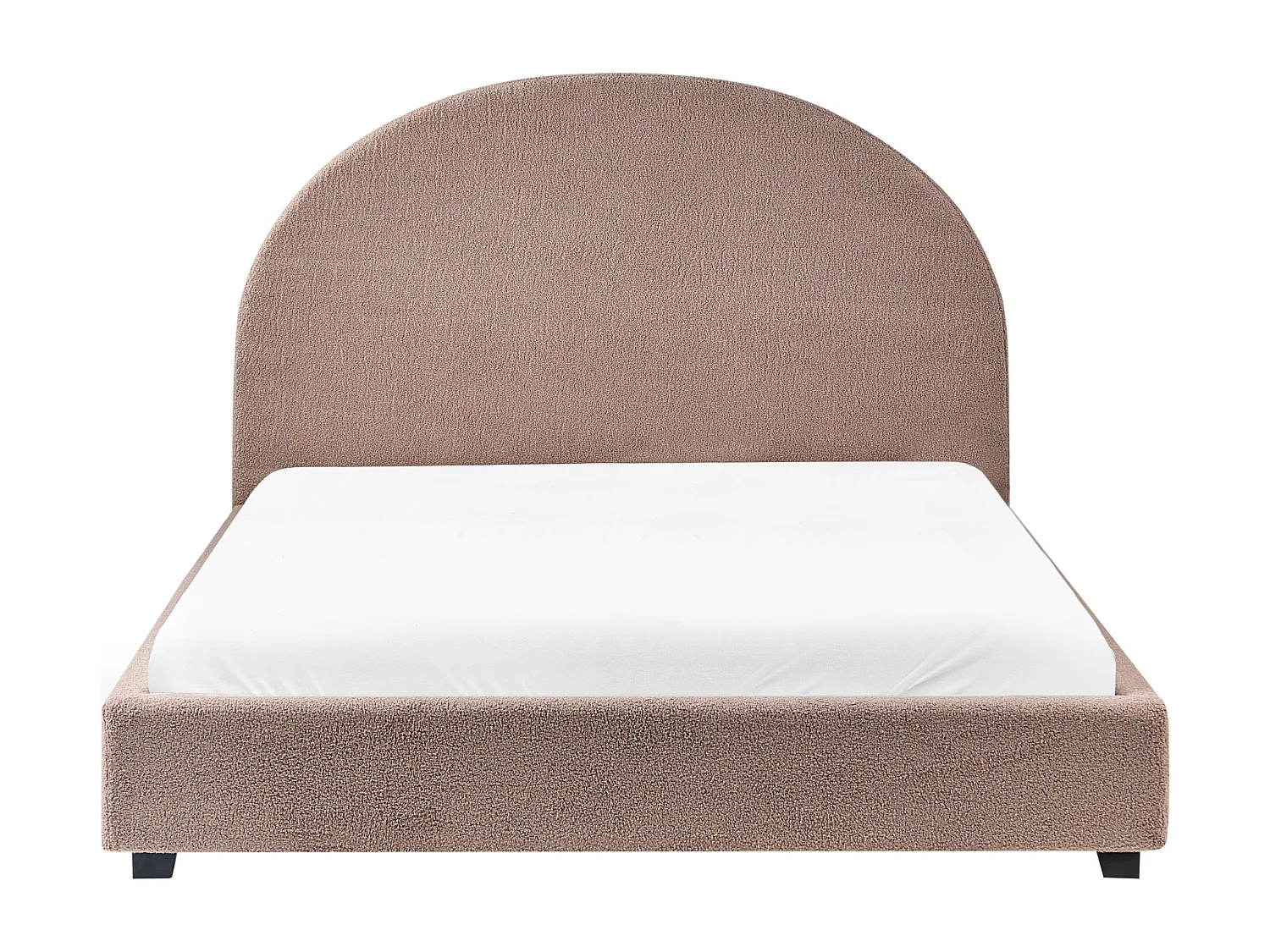 Lit avec sommier Bouclé VAUCLUSE 140 x 200 cm Taupe