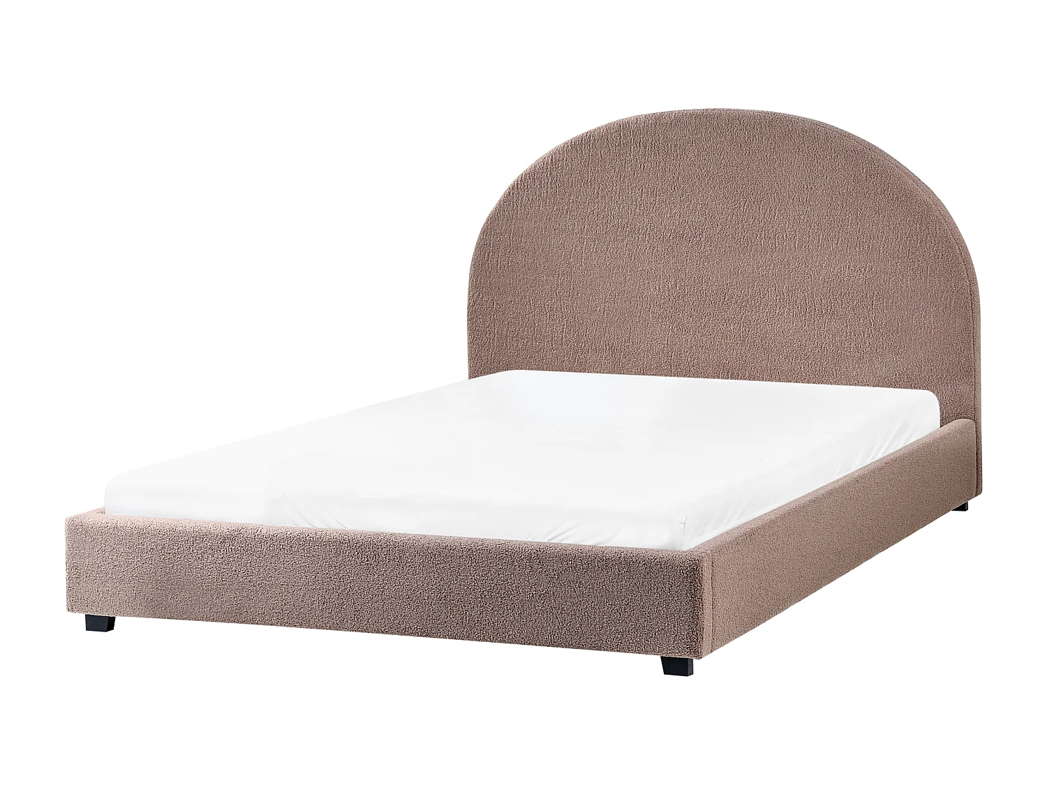 Lit avec sommier Bouclé VAUCLUSE 140 x 200 cm Taupe