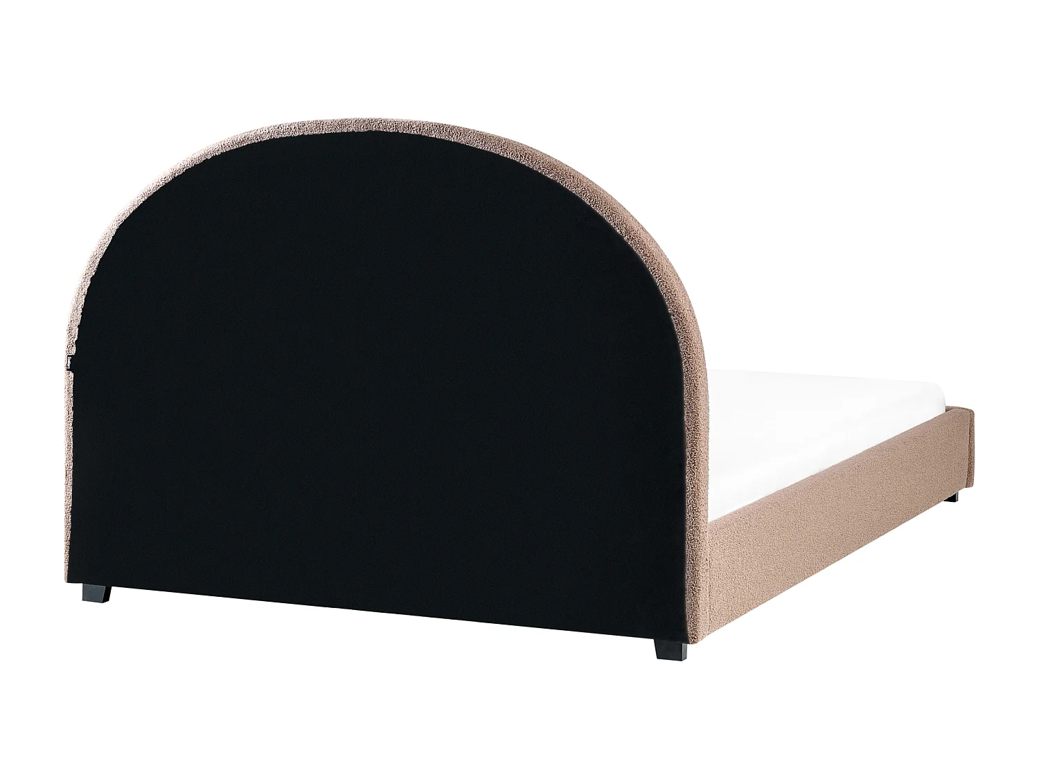 Lit avec sommier Bouclé VAUCLUSE 140 x 200 cm Taupe