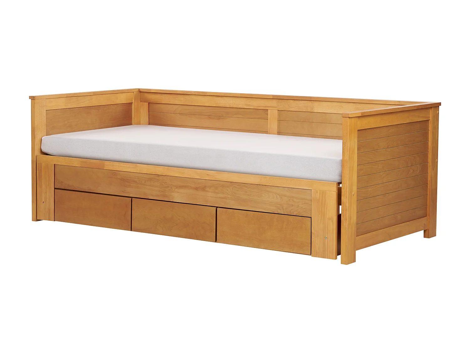 Lit avec tiroirs de rangement Bois CAHORS 90 x 200 cm Marron