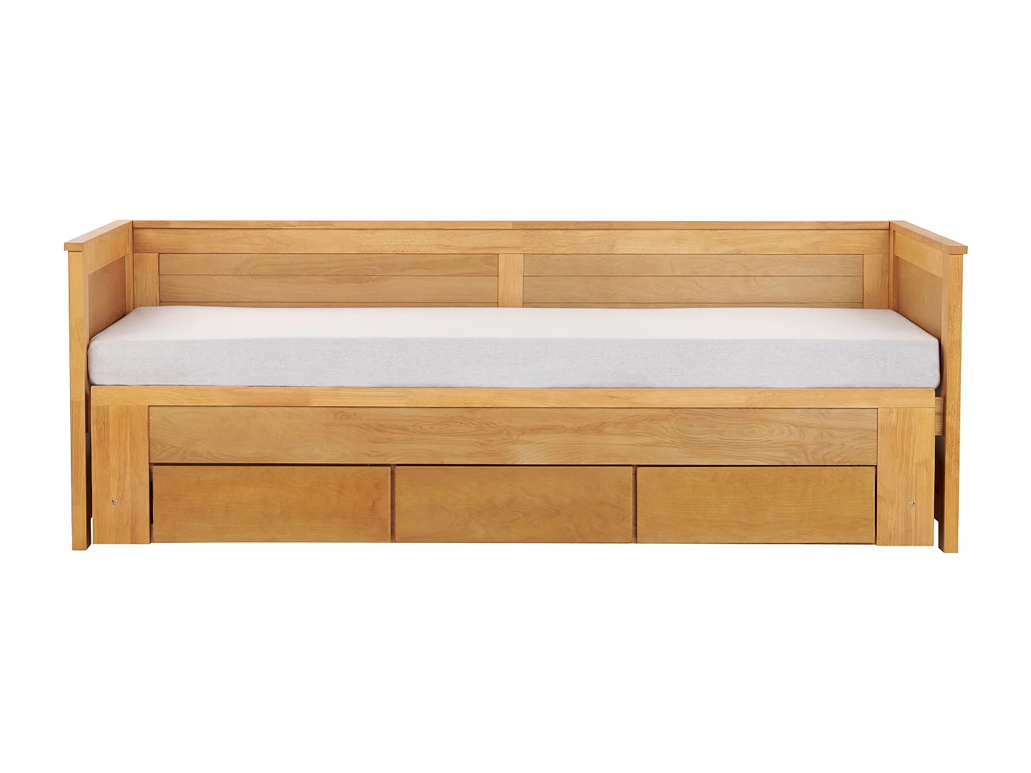 Lit avec tiroirs de rangement Bois CAHORS 90 x 200 cm Marron