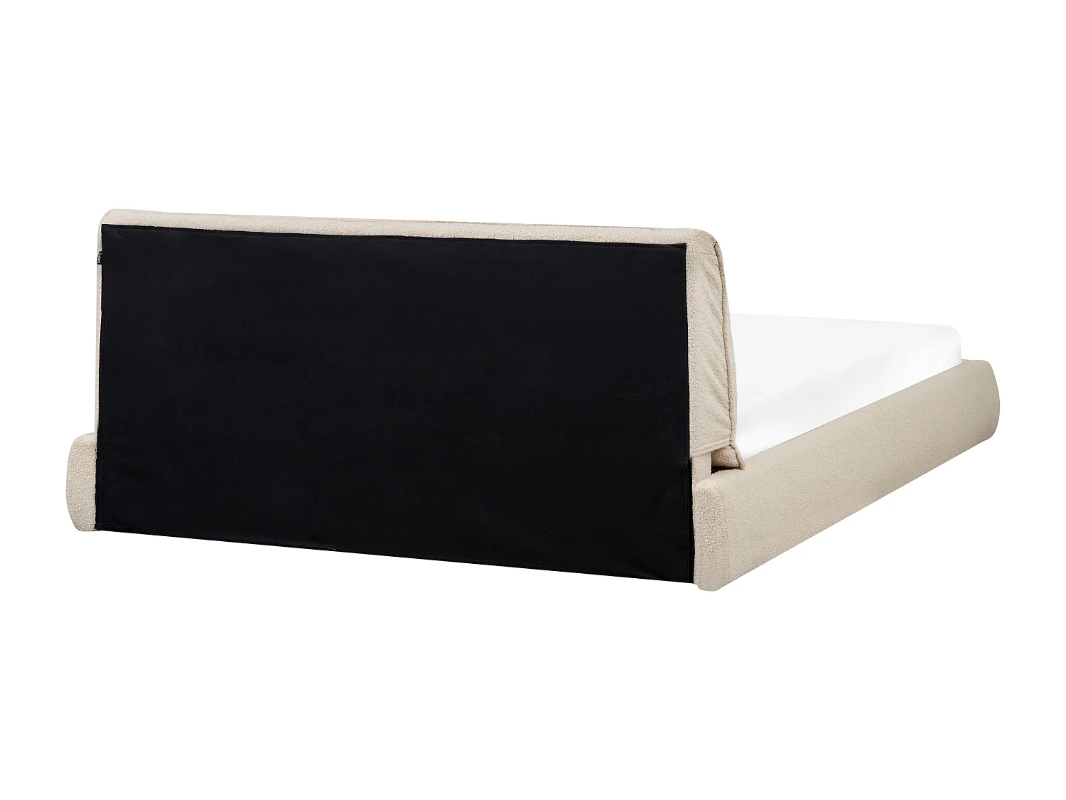 Lit avec sommier Bouclé VINAY 180 x 200 cm Beige clair